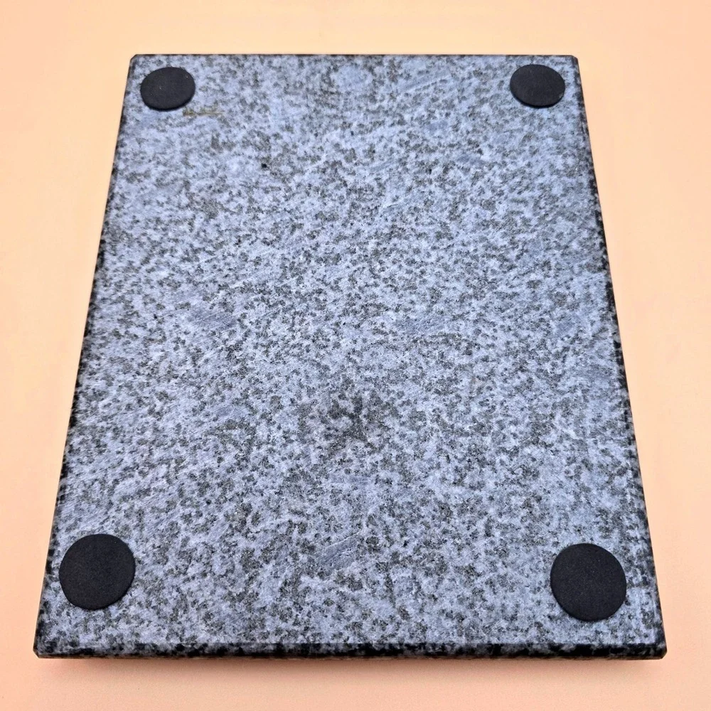 Granite Cheese Board Trivet Wine Bottle Glass Grapes Metal Accent Kitchen‎ Decor
